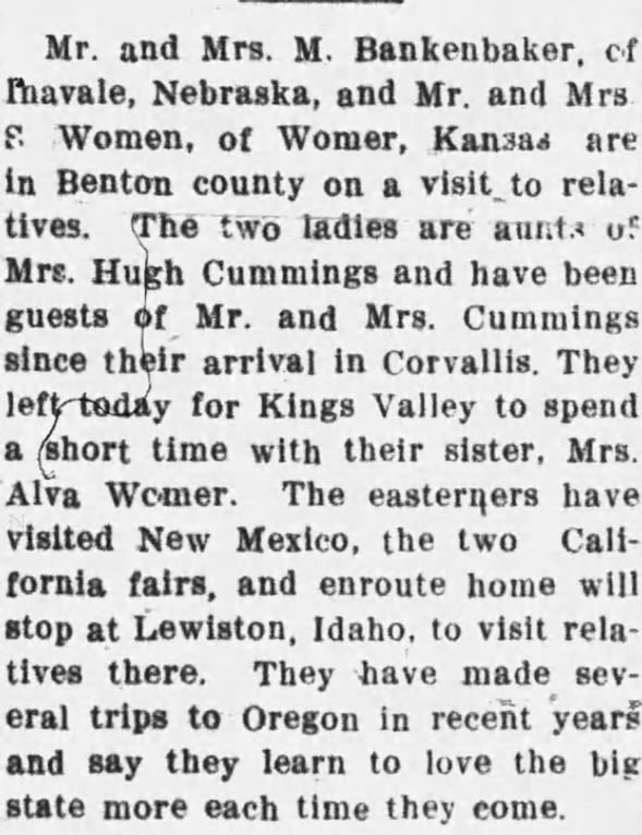 Clipping from Corvallis Gazette-Times